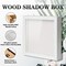 Shadow Box Picture Frame with Linen Board Deep Wood Glass Display Case Ready to Hang Memory Box Baby Sports Memorabilia, Pins, Awards, Medals, Wedding, Tickets and Photos (White, 2pcs 8X8)